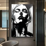 Line Drawing Woman Expressionist Portrait
