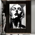 Line Drawing Woman Expressionist Portrait