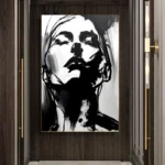 Line Drawing Woman Expressionist Portrait - Image 2