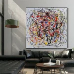 Wall Art Colorful Line Painting - Image 4
