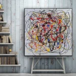 Wall Art Colorful Line Painting - Image 3