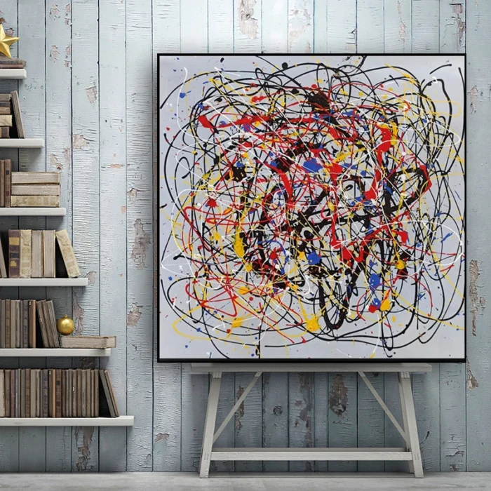 Wall Art Colorful Line Painting - Image 3