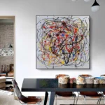Wall Art Colorful Line Painting - Image 2
