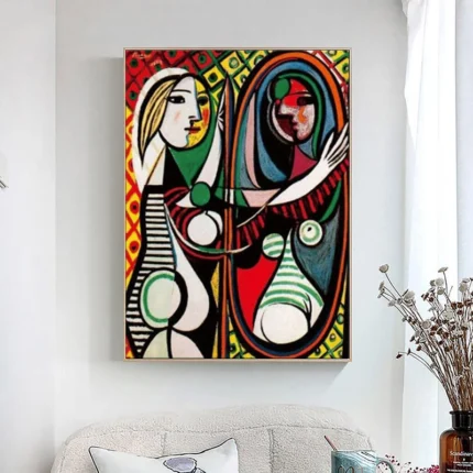 Pablo Picasso Girl In Front Of Mirror Wall Art