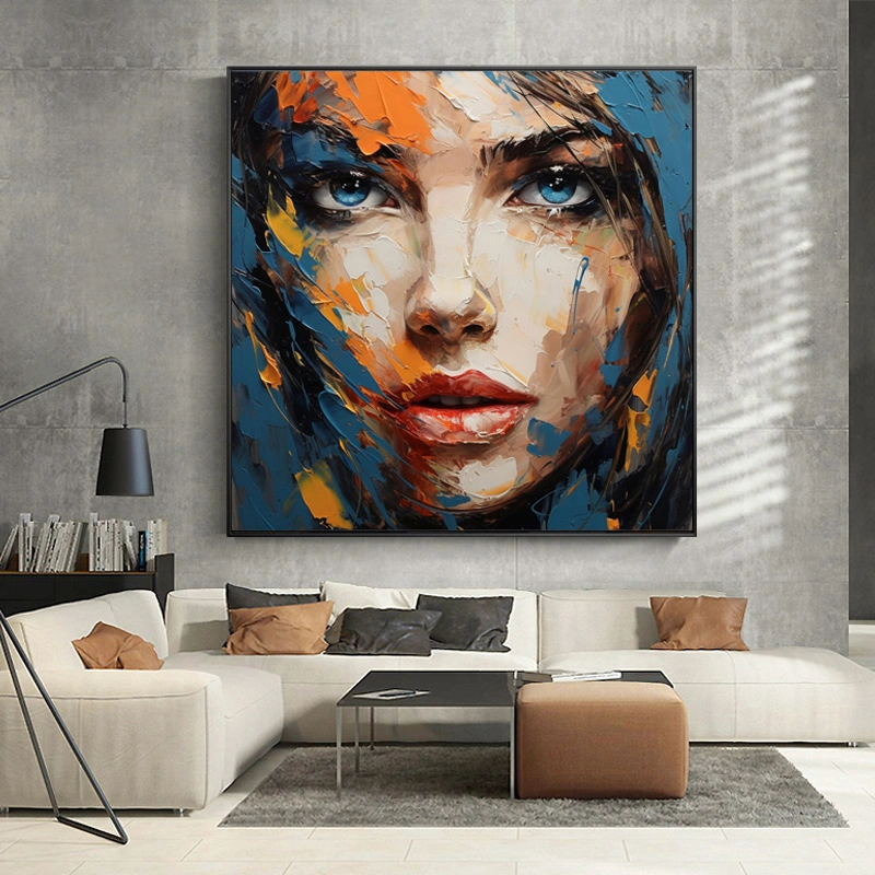 Textured Face Of Girl Painting