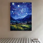 Nordic Style Simple Abstract Starry Sky Oil Painting - Image 4