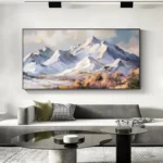 Snowy Mountain Canvas Oil Painting