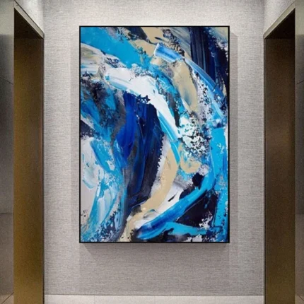 Abstract Blue Large Wall Art Picture