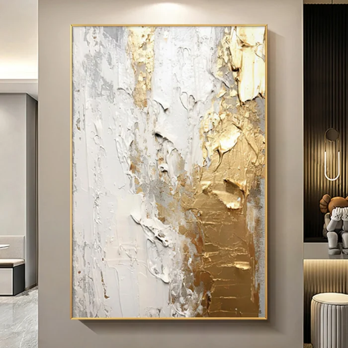 Gold Abstract Painting Art - Image 4